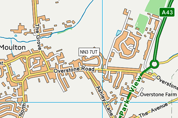 NN3 7UT map - OS VectorMap District (Ordnance Survey)