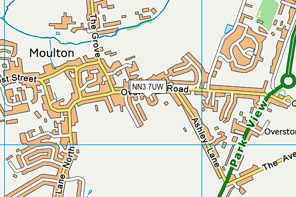 NN3 7UW map - OS VectorMap District (Ordnance Survey)