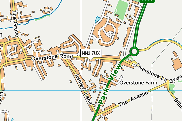 NN3 7UX map - OS VectorMap District (Ordnance Survey)