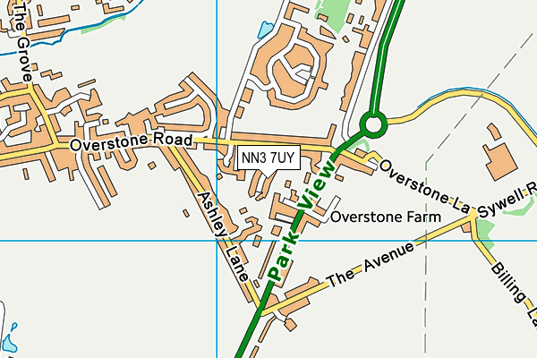 NN3 7UY map - OS VectorMap District (Ordnance Survey)