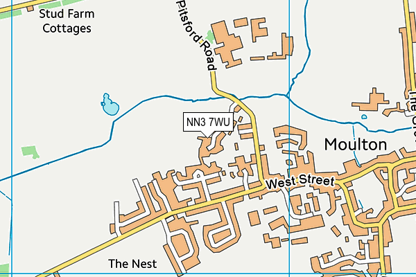 NN3 7WU map - OS VectorMap District (Ordnance Survey)