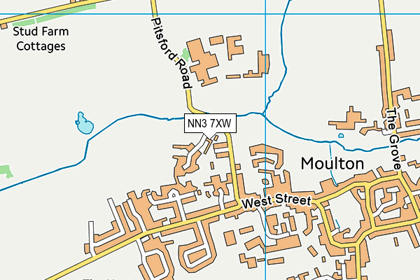 NN3 7XW map - OS VectorMap District (Ordnance Survey)