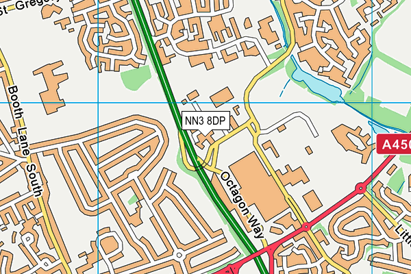 NN3 8DP map - OS VectorMap District (Ordnance Survey)