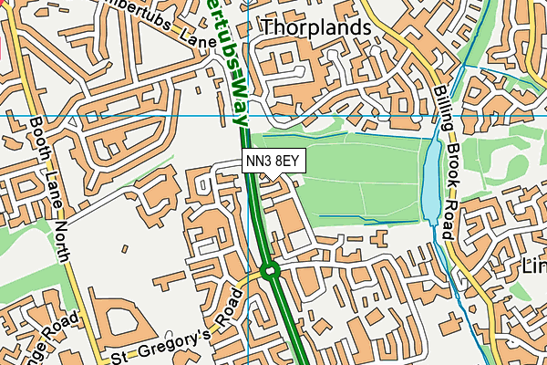 NN3 8EY map - OS VectorMap District (Ordnance Survey)
