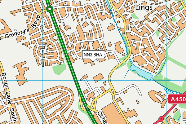 NN3 8HA map - OS VectorMap District (Ordnance Survey)