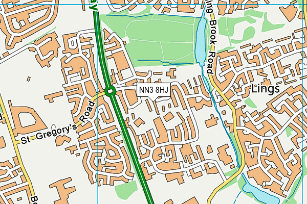 NN3 8HJ map - OS VectorMap District (Ordnance Survey)
