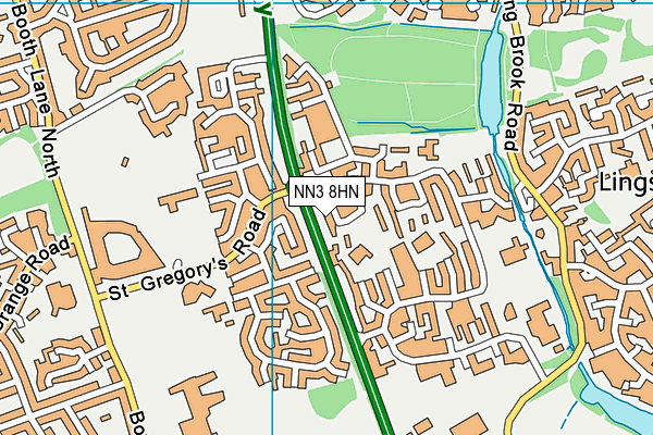 NN3 8HN map - OS VectorMap District (Ordnance Survey)