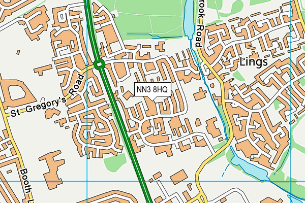 NN3 8HQ map - OS VectorMap District (Ordnance Survey)