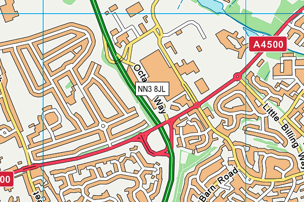 NN3 8JL map - OS VectorMap District (Ordnance Survey)