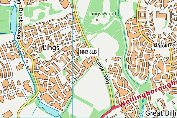 NN3 8LB map - OS VectorMap District (Ordnance Survey)