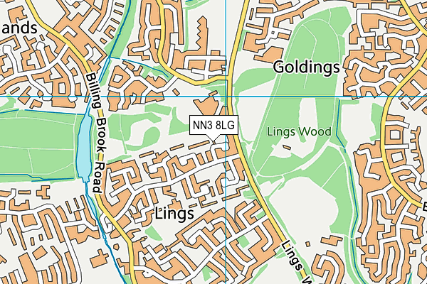 NN3 8LG map - OS VectorMap District (Ordnance Survey)