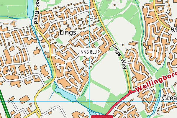 NN3 8LJ map - OS VectorMap District (Ordnance Survey)