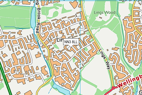 NN3 8LL map - OS VectorMap District (Ordnance Survey)