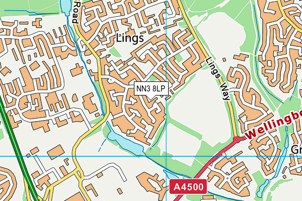 NN3 8LP map - OS VectorMap District (Ordnance Survey)