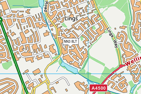 NN3 8LT map - OS VectorMap District (Ordnance Survey)