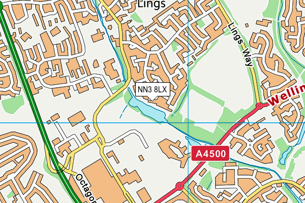 NN3 8LX map - OS VectorMap District (Ordnance Survey)