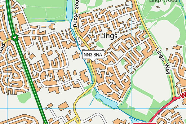 NN3 8NA map - OS VectorMap District (Ordnance Survey)