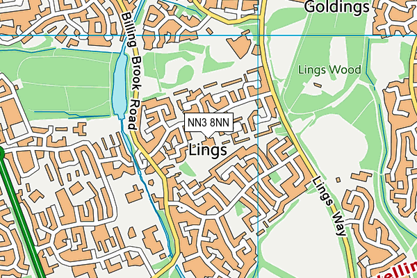 Lings Primary School map (NN3 8NN) - OS VectorMap District (Ordnance Survey)