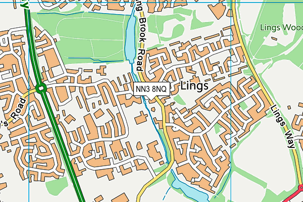 NN3 8NQ map - OS VectorMap District (Ordnance Survey)
