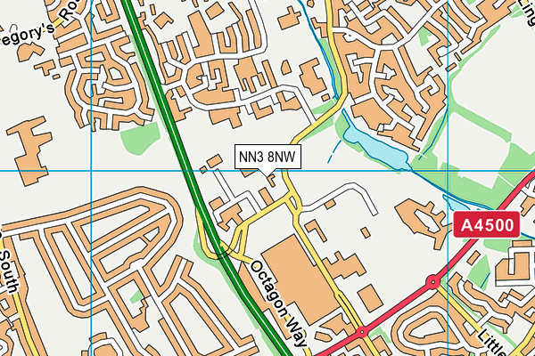 NN3 8NW map - OS VectorMap District (Ordnance Survey)
