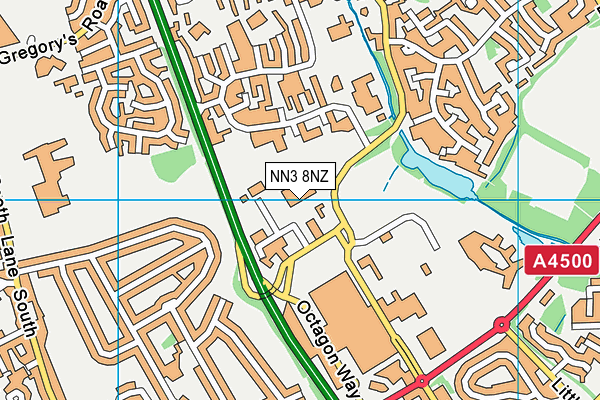 NN3 8NZ map - OS VectorMap District (Ordnance Survey)