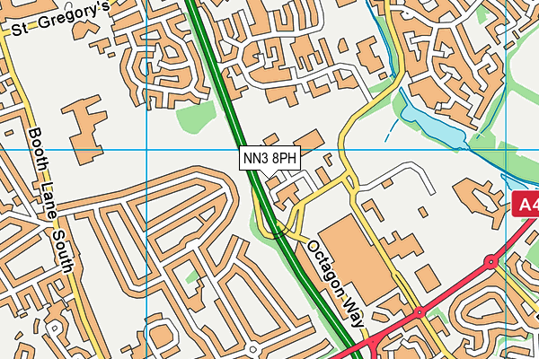 NN3 8PH map - OS VectorMap District (Ordnance Survey)