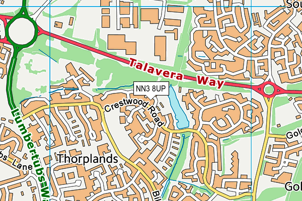 NN3 8UP map - OS VectorMap District (Ordnance Survey)