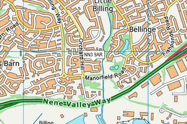 NN3 9AR map - OS VectorMap District (Ordnance Survey)