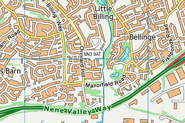 NN3 9AT map - OS VectorMap District (Ordnance Survey)