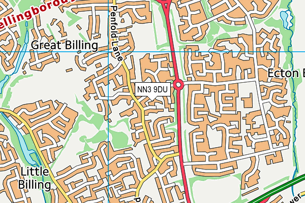 NN3 9DU map - OS VectorMap District (Ordnance Survey)