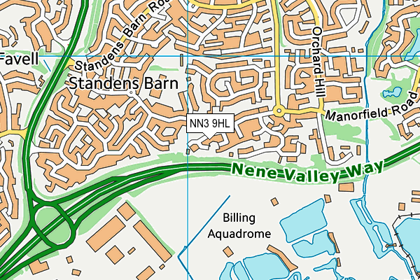 NN3 9HL map - OS VectorMap District (Ordnance Survey)