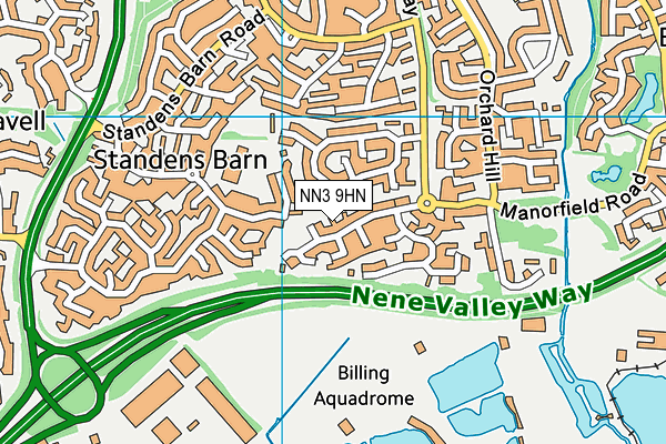 NN3 9HN map - OS VectorMap District (Ordnance Survey)