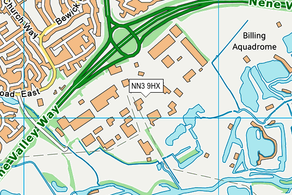 NN3 9HX map - OS VectorMap District (Ordnance Survey)