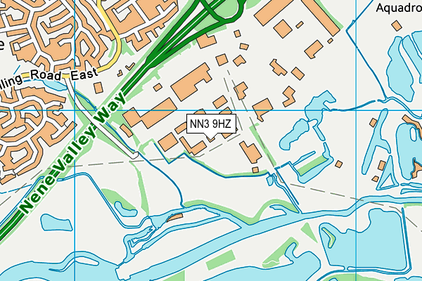 NN3 9HZ map - OS VectorMap District (Ordnance Survey)