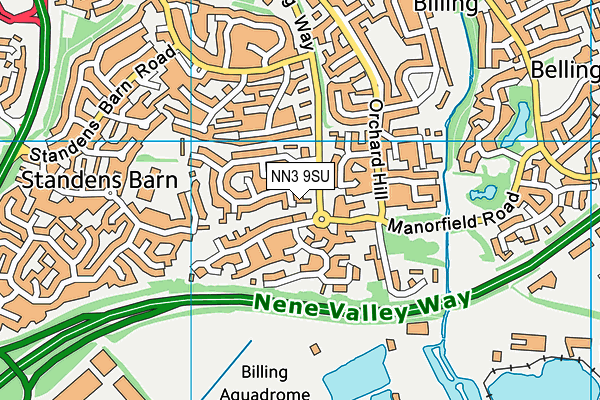 NN3 9SU map - OS VectorMap District (Ordnance Survey)