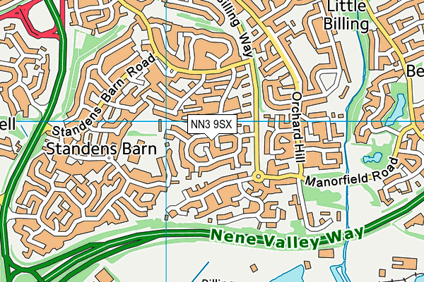NN3 9SX map - OS VectorMap District (Ordnance Survey)