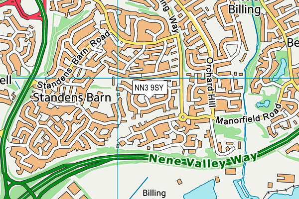 NN3 9SY map - OS VectorMap District (Ordnance Survey)