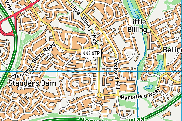 NN3 9TP map - OS VectorMap District (Ordnance Survey)