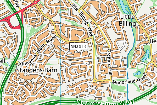 NN3 9TR map - OS VectorMap District (Ordnance Survey)