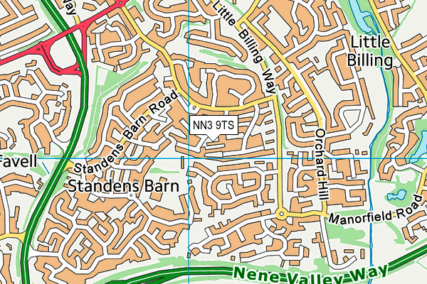 NN3 9TS map - OS VectorMap District (Ordnance Survey)