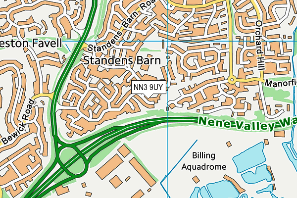 NN3 9UY map - OS VectorMap District (Ordnance Survey)