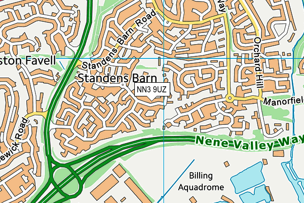 NN3 9UZ map - OS VectorMap District (Ordnance Survey)