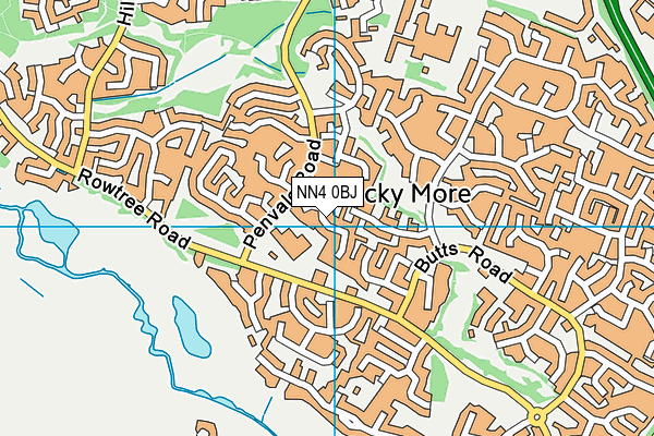 NN4 0BJ map - OS VectorMap District (Ordnance Survey)