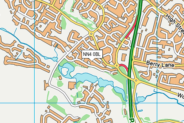 NN4 0BL map - OS VectorMap District (Ordnance Survey)
