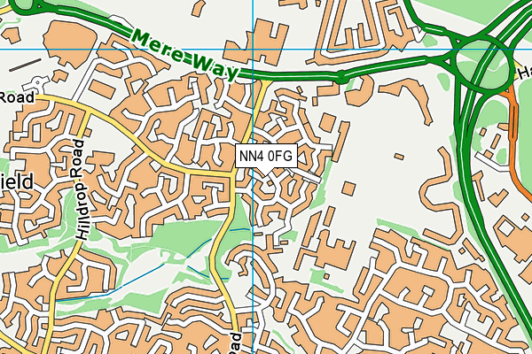 NN4 0FG map - OS VectorMap District (Ordnance Survey)
