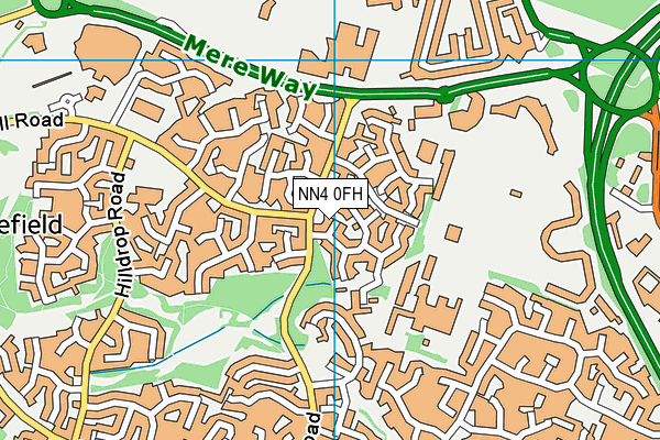 NN4 0FH map - OS VectorMap District (Ordnance Survey)