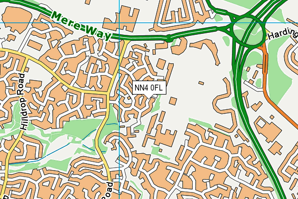 NN4 0FL map - OS VectorMap District (Ordnance Survey)