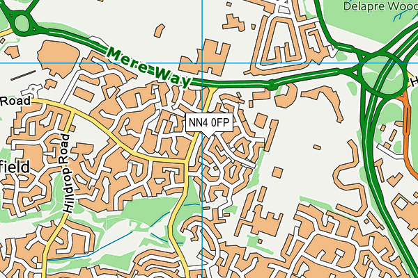 NN4 0FP map - OS VectorMap District (Ordnance Survey)