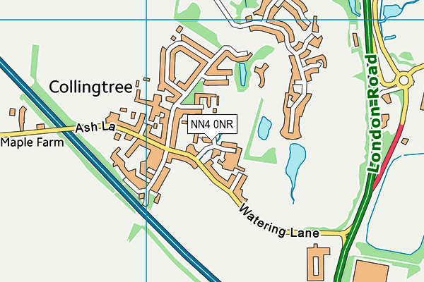 NN4 0NR map - OS VectorMap District (Ordnance Survey)