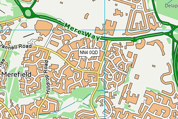 NN4 0QD map - OS VectorMap District (Ordnance Survey)
